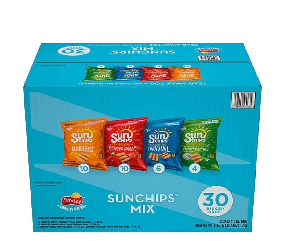SunChips Mix Variety Pack Whole Grain Chips (30 ct.) Great Price
