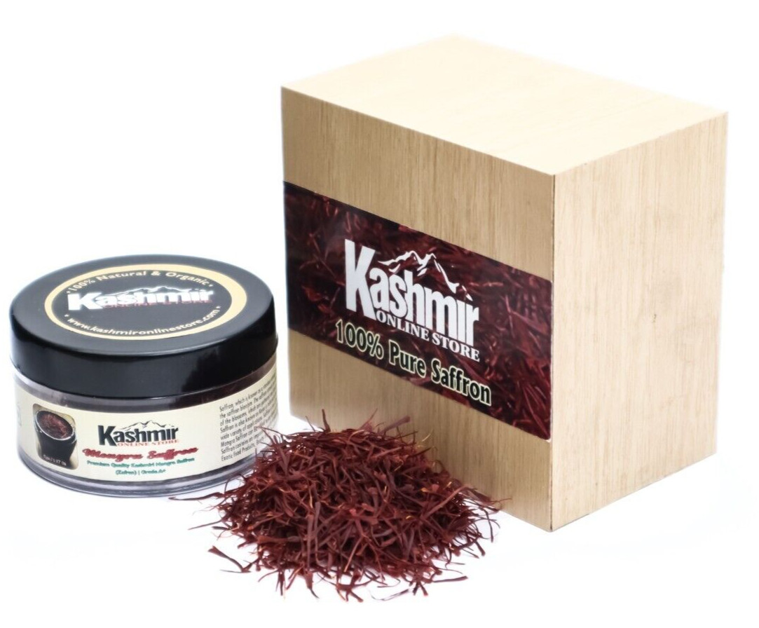 A+Grade Premium Quality Red Kashmiri Saffron Original Pure 10Gm Kesar Spice Box.