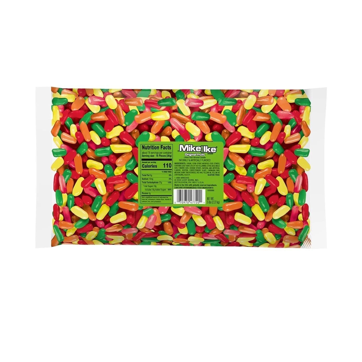 MIKE and IKE Original Chewy Fruits 5 lb Bulk Bag – Classic Fruity Candy Mix
