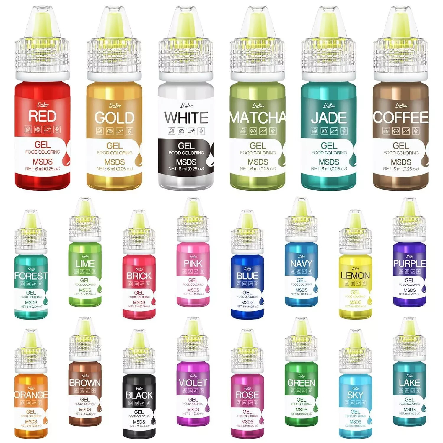 Gel Food Coloring – 22 Vivid Colors Gel Food Coloring Set For Baking, Cake – Dye
