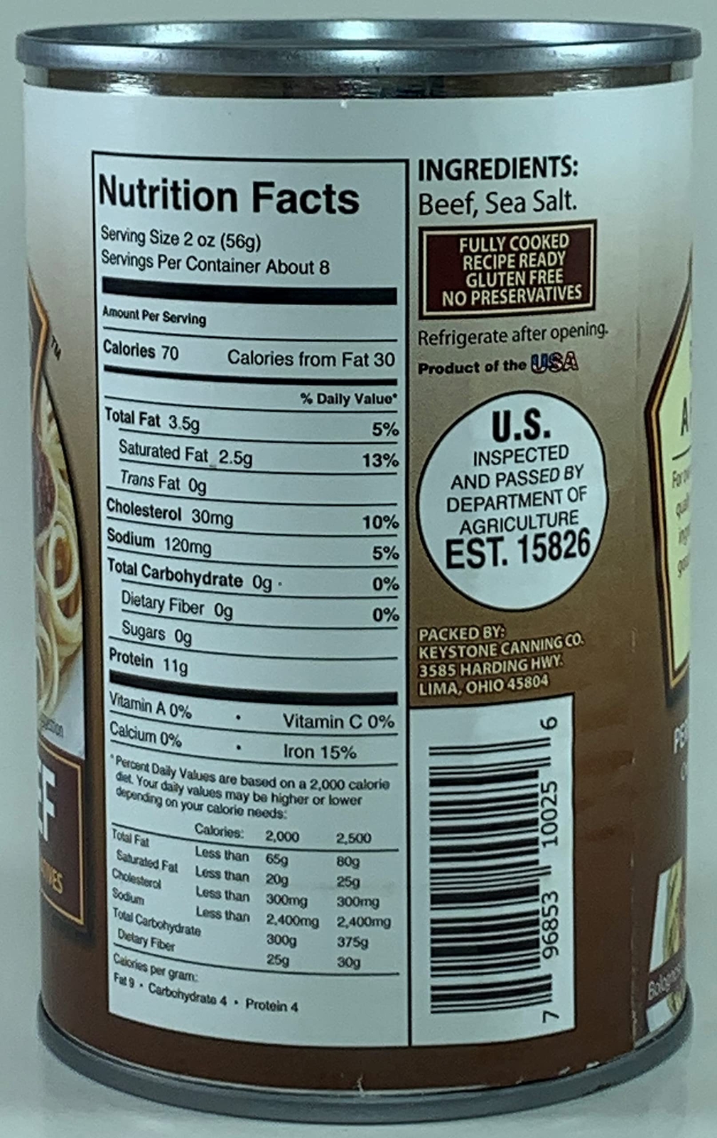 6 Canned Ground Beef 🇺🇸 USA Made Keystone Meat 14 Oz Ex 10/2029 Emergency Food