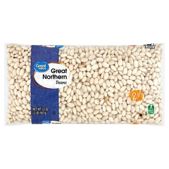 Great value Northern Beans 32 oz 3 Pack Dried White Beans