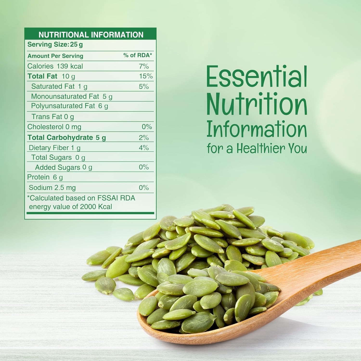 Pumpkin Seeds Organic Pepitas – Raw Non-GMO No shell Unsalted Immunity Booster