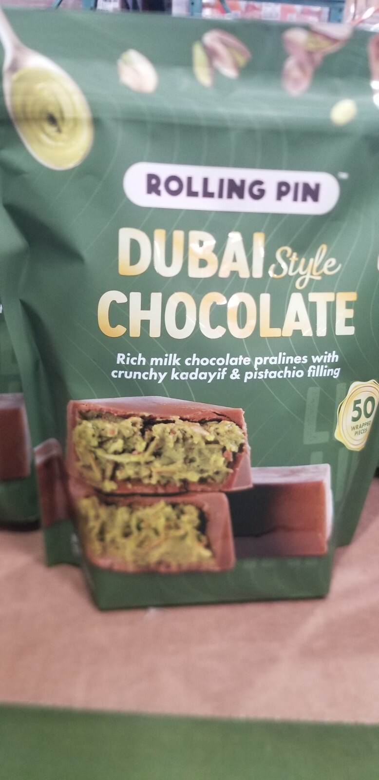 DUBAI STYLE Milk Chocolate with Pistachio & Kadaif 17,64*(500g) 9/2026*