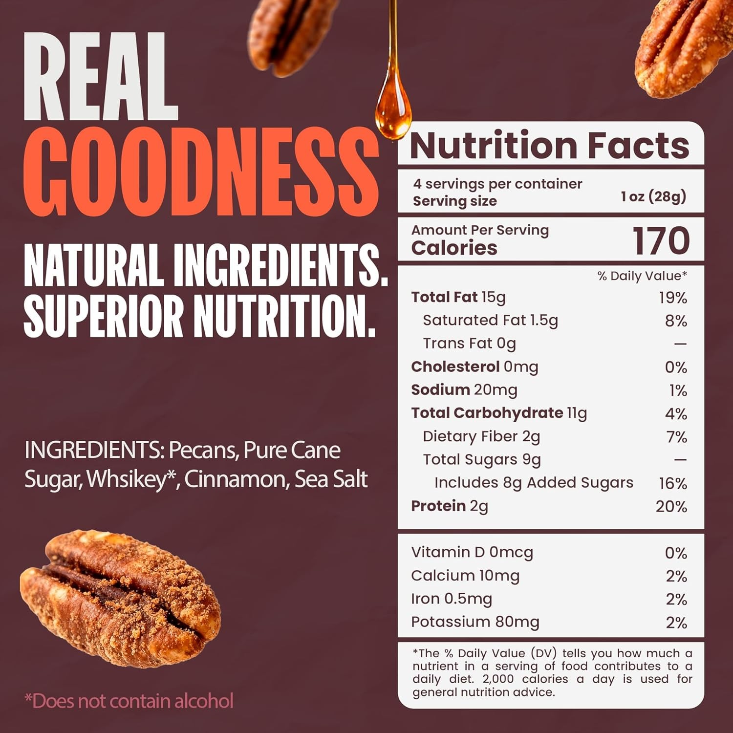 Cinnamon Whiskey Pecans – Healthy Fathers Day Snacks – Bourbon Snacks for Men –