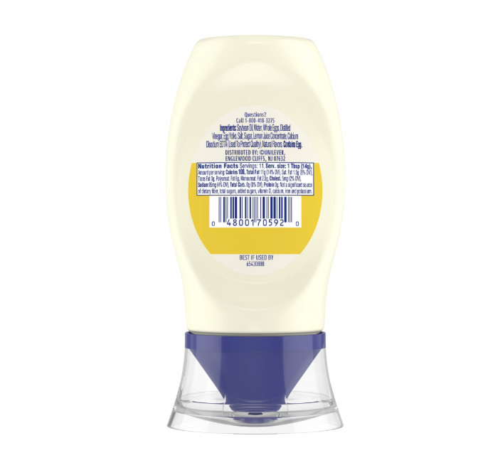 (8 pack) Hellmann’s Real Mayonnaise Condiments, 5.5 fl oz Squeeze Bottle