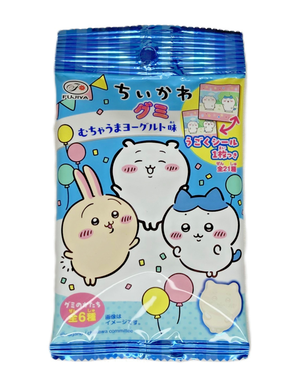 Japan Gummies Fujiya Chiikawa Gummy Super Tasty Yogurt Flavor 6 Pieces × 20 bags