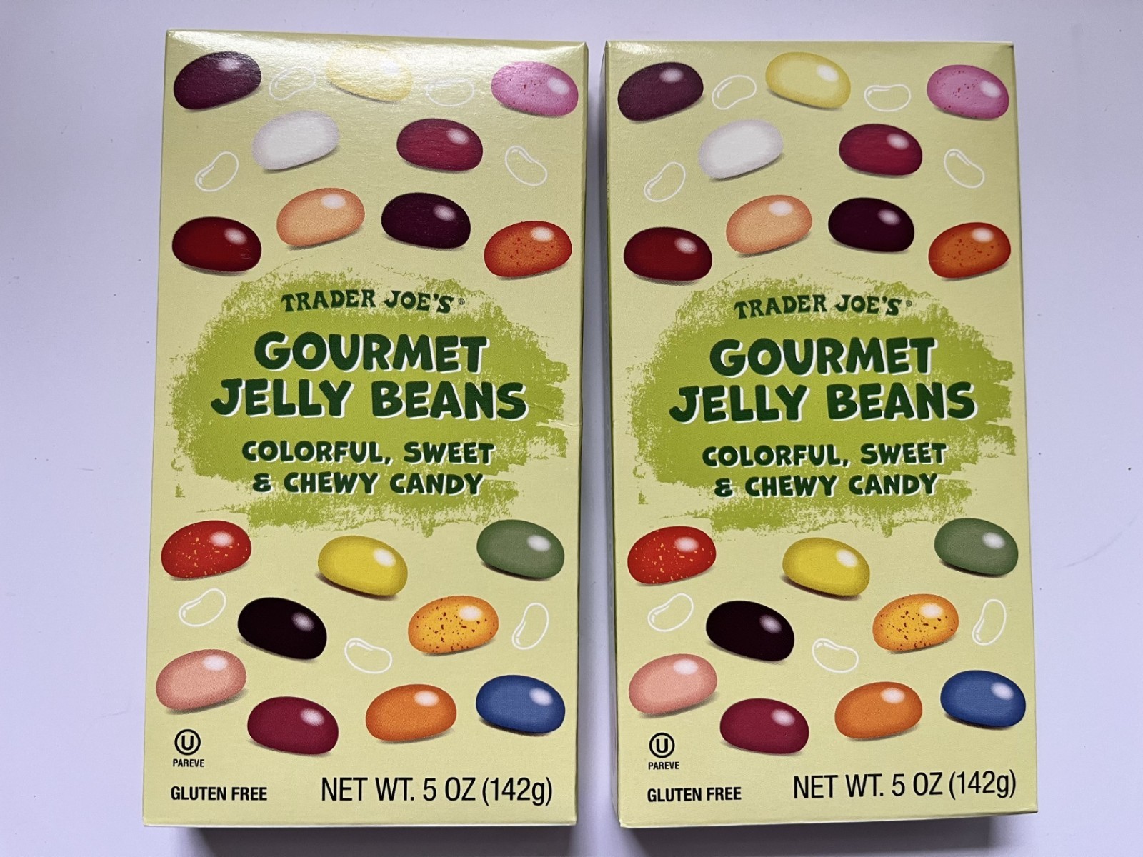 Trader Joe’s Gourmet Jelly Beans Colorful Sweet & Chewy Candy 5oz 142g (2 Boxes)