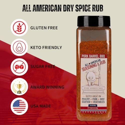Pork Barrel BBQ All American Seasoning Mix, Dry Rub Perfect for Chicken, Beef,