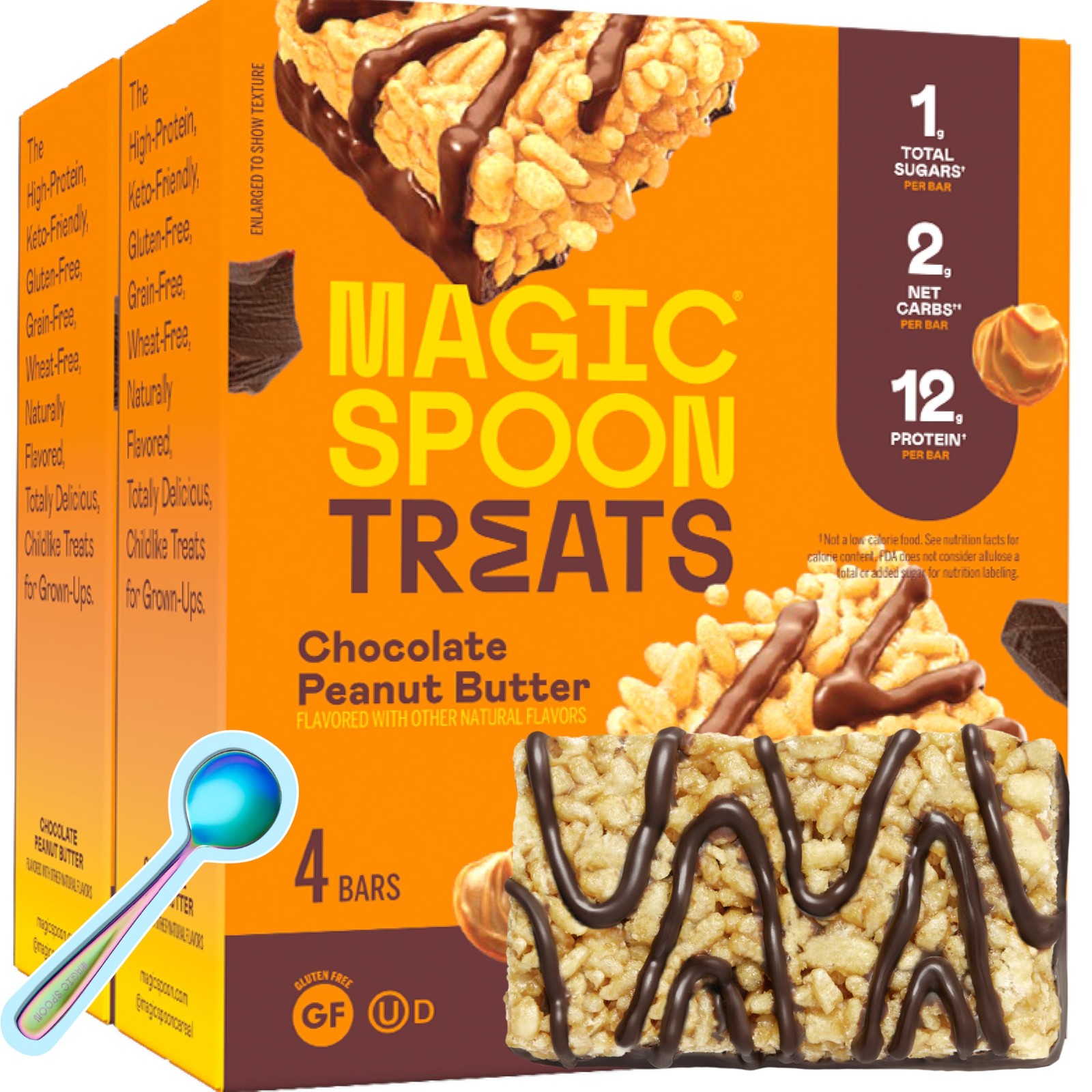 Magic Spoon Treats – 8 Gluten Free Protein Bars, 1 Count (Pack of 8)