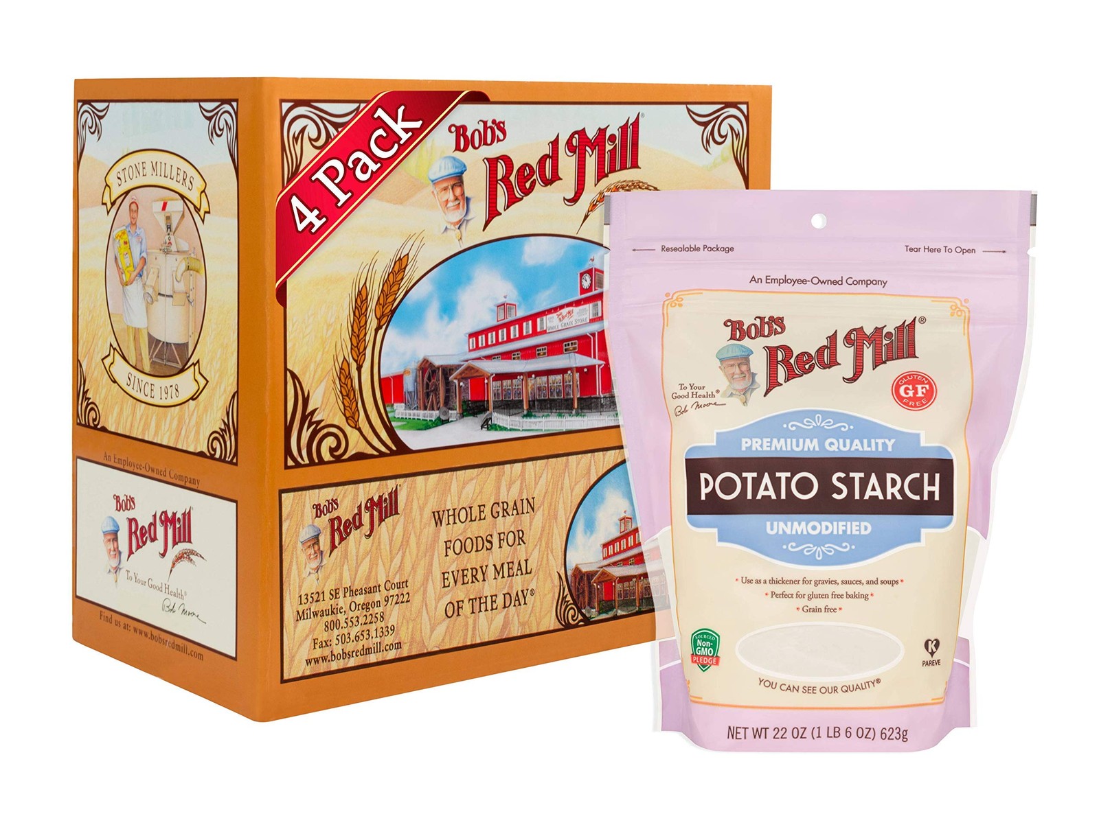 Bob’s Red Mill Potato Starch, 22oz 22 Ounce (Pack of 4), 22 4)