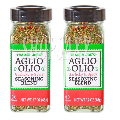 2X Pack Trader Joe’s Aglio Olio Garlicky & Spicy Seasoning Blend 1.7oz ea jar