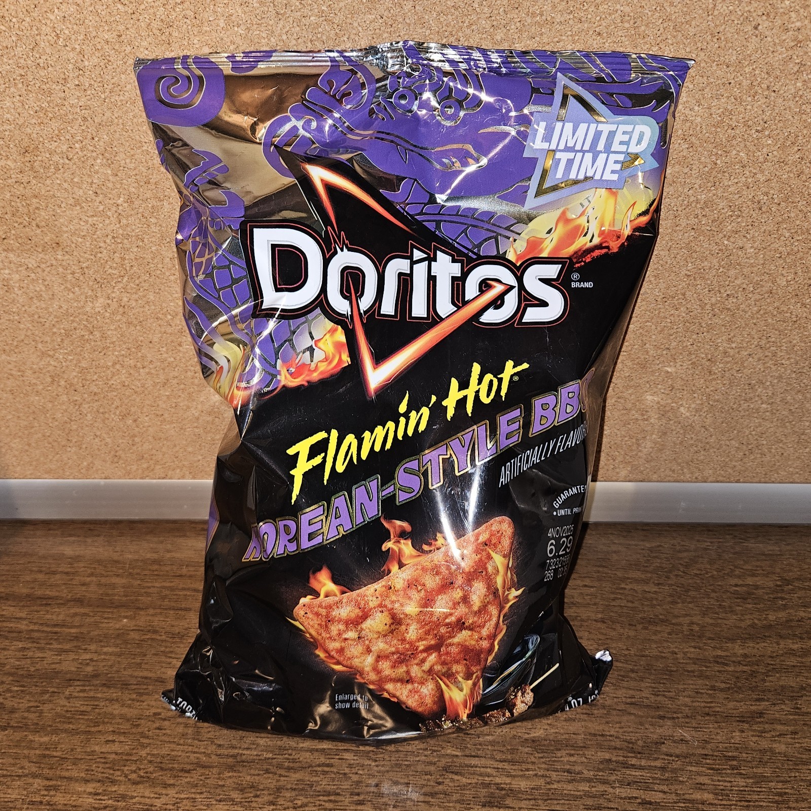 1x Doritos Flamin Hot Korean Style BBQ Tortilla Chips 9oz Bag – Limited Edition