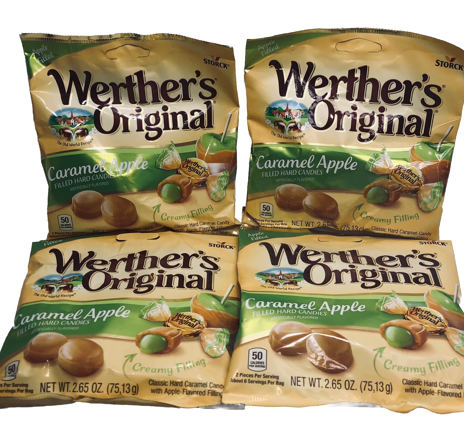 4 Bags- Werther’s Original Caramel Apple Hard Candies Candy LIMTED EDITION