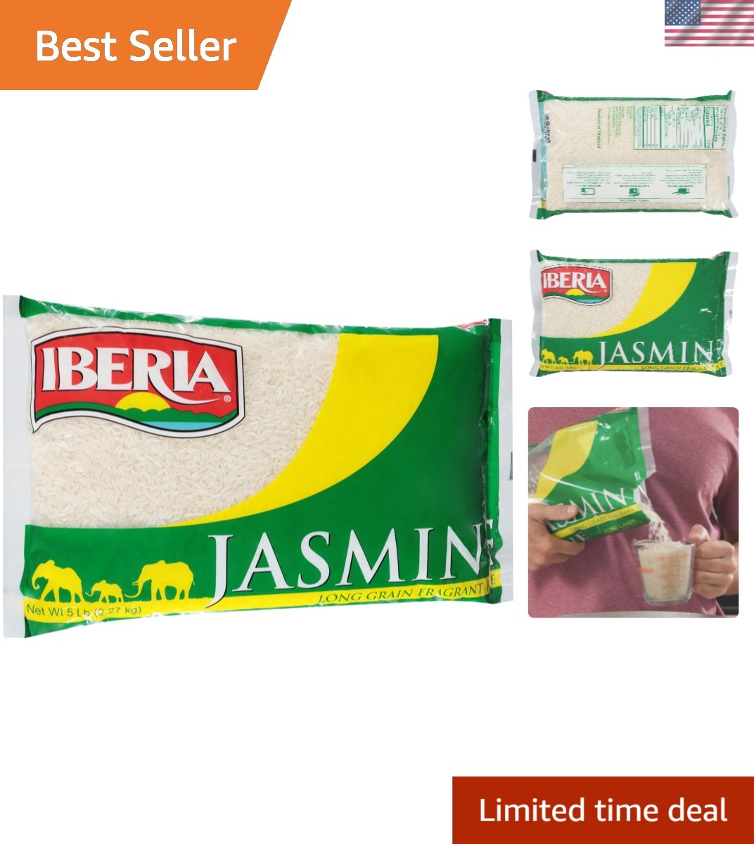 5 lb Pack of Aromatic Long Grain Jasmine Rice – Versatile Cooking Essential