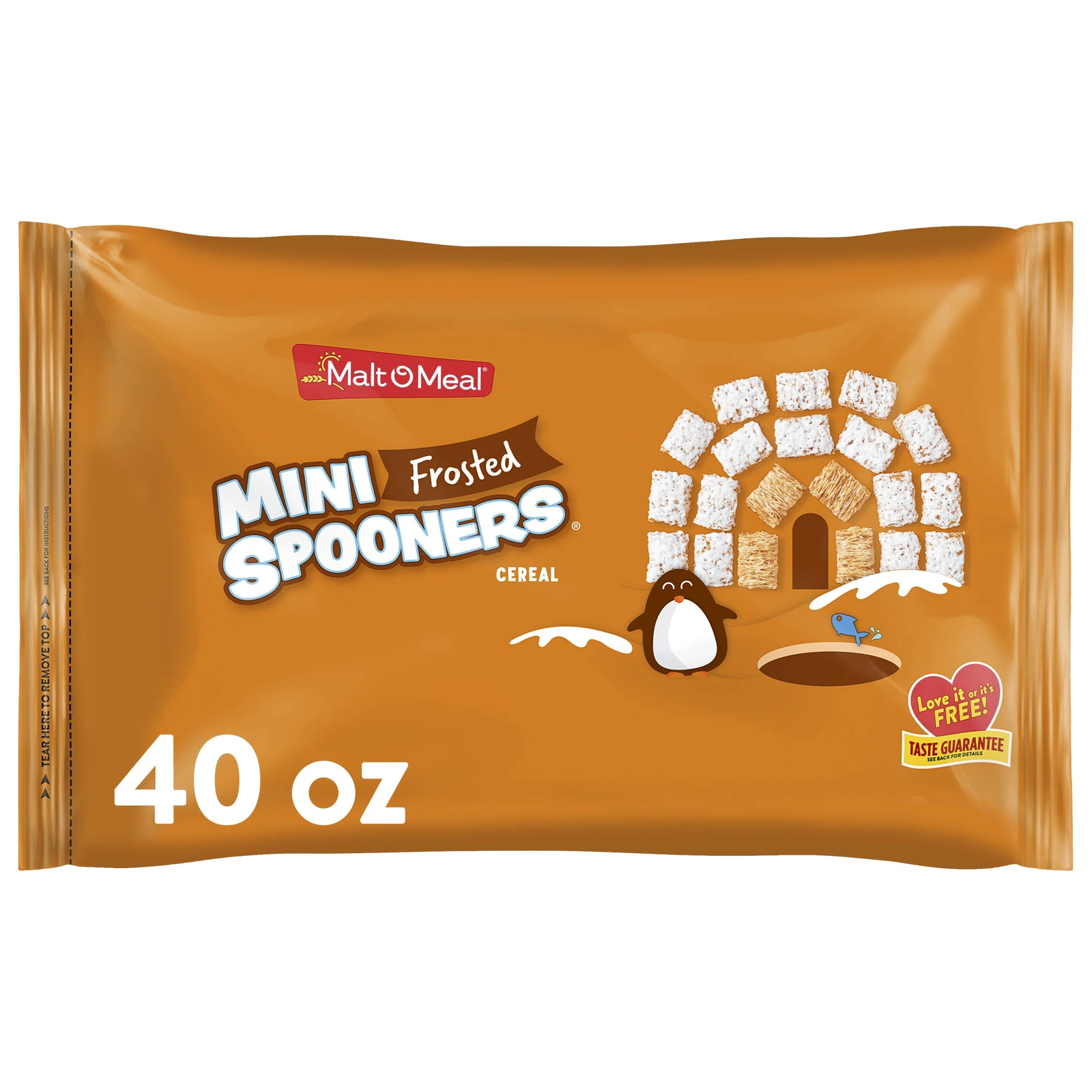 Malt-O-Meal Frosted Mini Spooners, Shredded Wheat Whole Grain Wheat Cereal, Crun