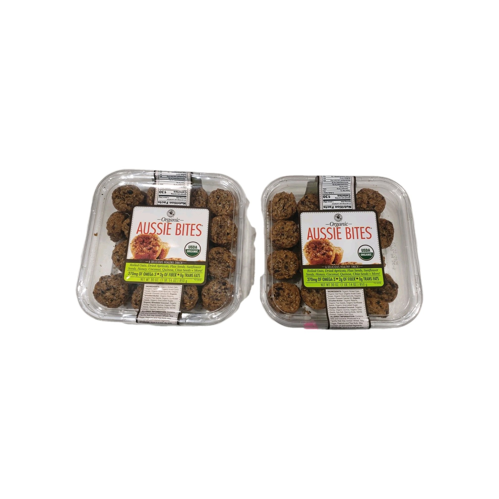 2 Pack Universal Bakery Organic Aussie Bites 30 oz Each Total 60 oz USDA Organic
