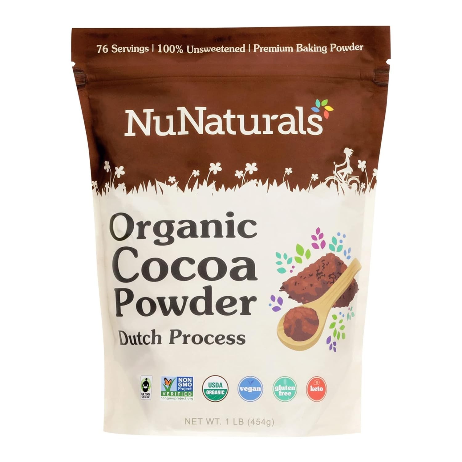 Unsweetened Organic Fairtrade Cocoa Powder – Dutch-Process, 1 lb