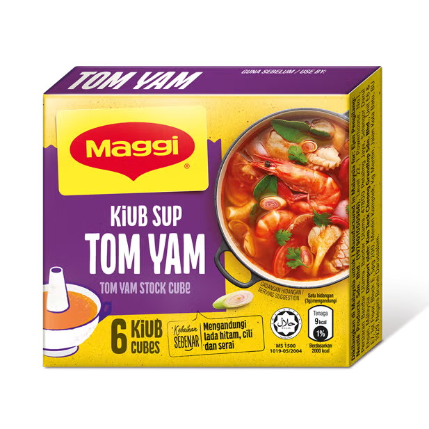 Maggi Tom Yam Stock Cube 60g- ( 6 cubes per packs x 4 packs)