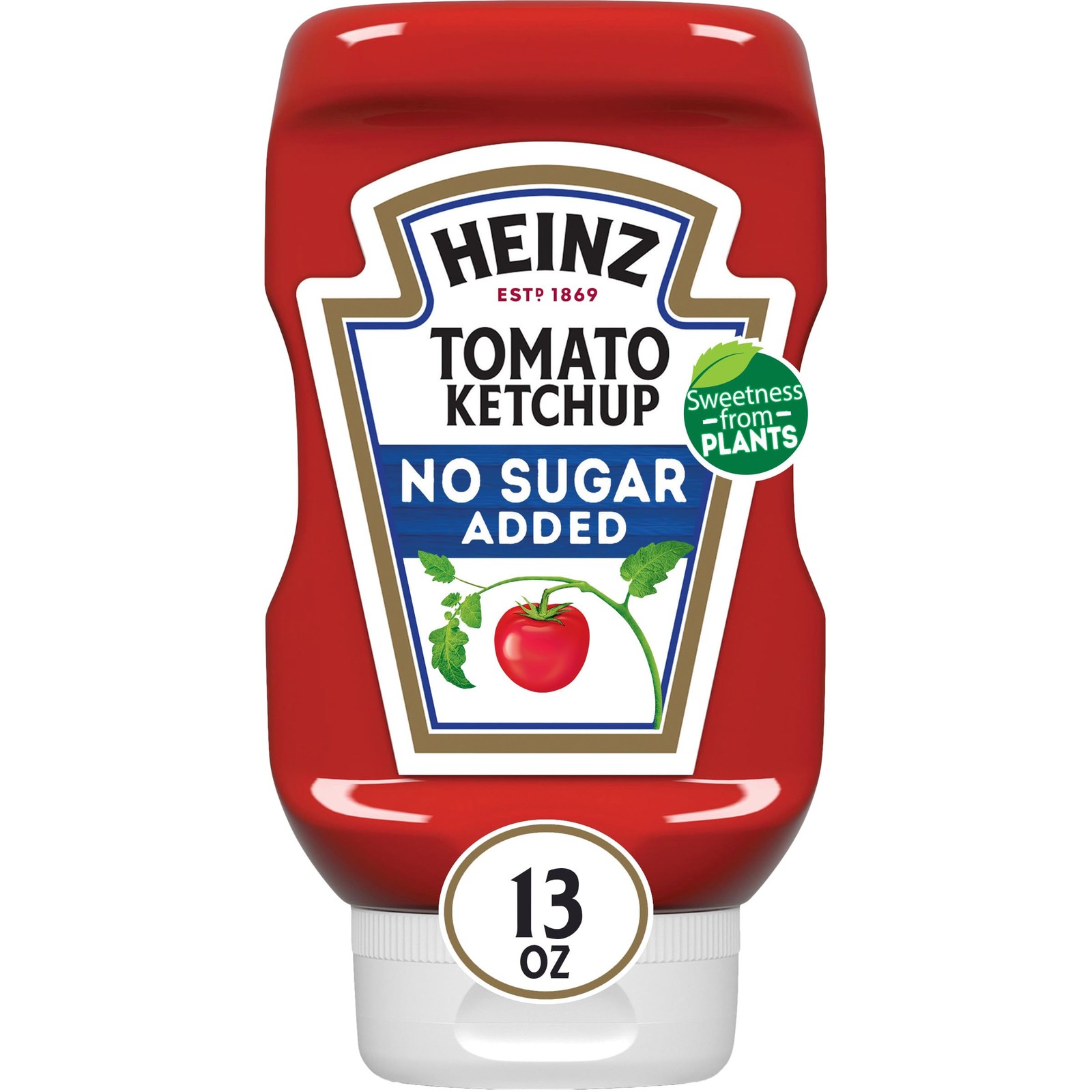 Heinz Tomato Ketchup with No Sugar Added, 13 oz Bottle 13 Ounce (Pack of 1)