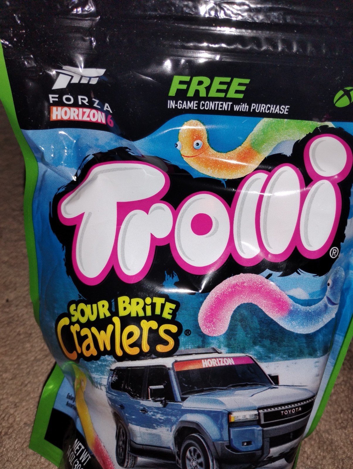 Trolli Sour Brite Crawlers Gummy Candy! Promotion The Game Forza Horizon 14 Oz.