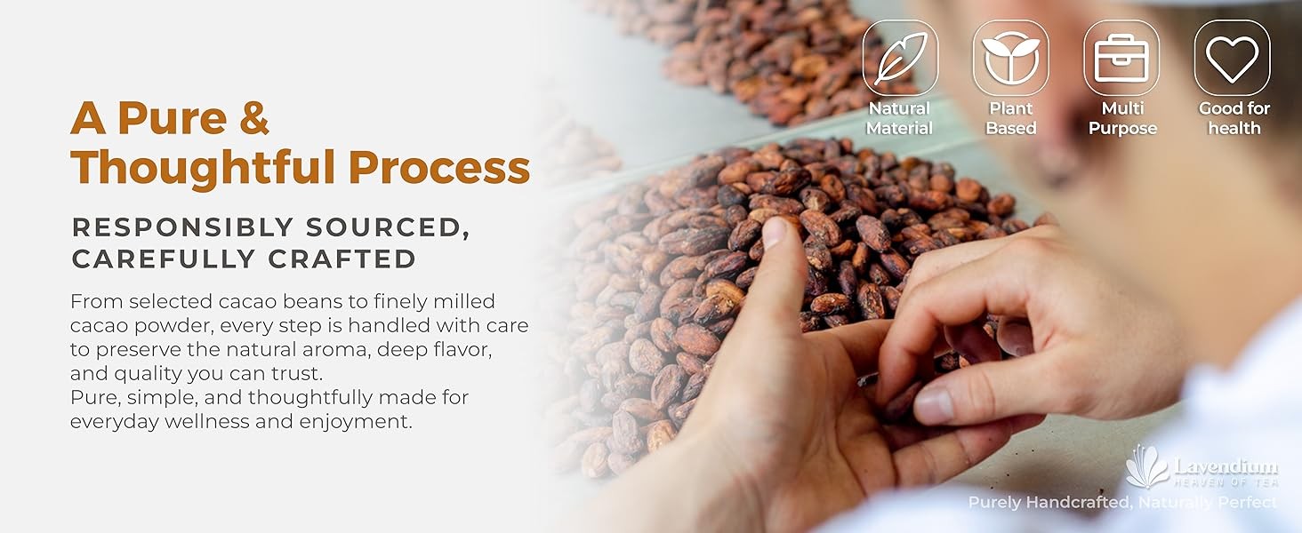 6oz Cacao Powder, 100% Natural & Pure, Unsweetened, Rich Chocolate Flavor, for