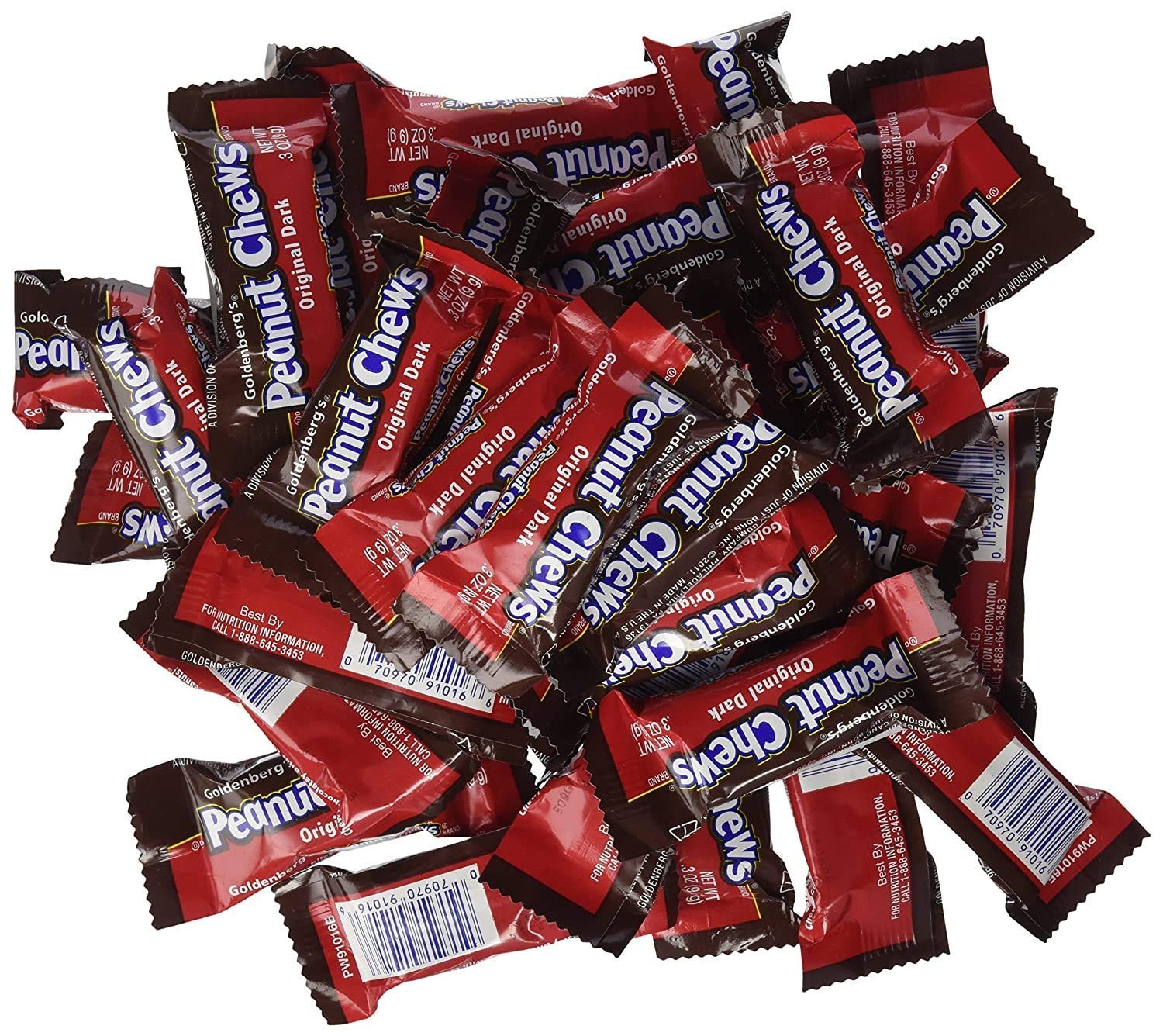 Goldenberg Peanut Chews – Bulk bag 225 count 32 Ounce (Pack of 1), Brown