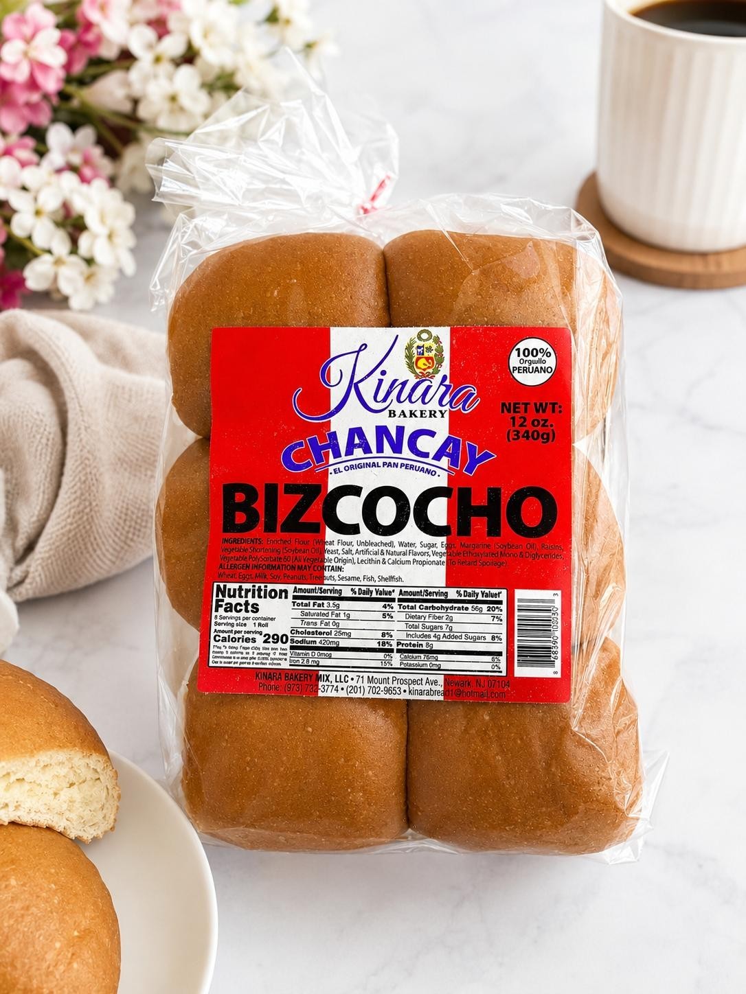 Kinara Bakery Chancay El Original Pan Peruano Bizcocho Pack 2