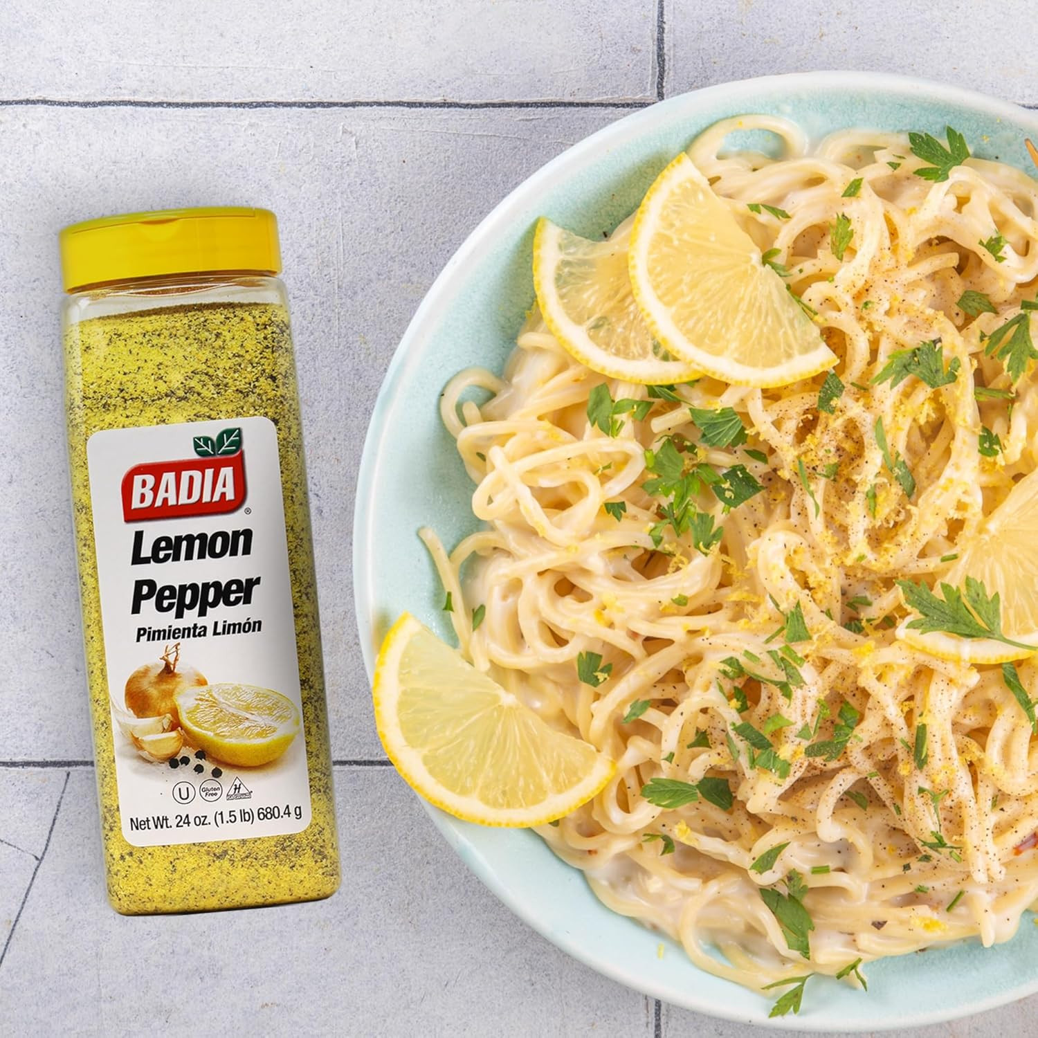 Lemon Pepper Seasoning, 24 Oz – Pepper, Garlic & Onion, Zesty Citrus Blend for C