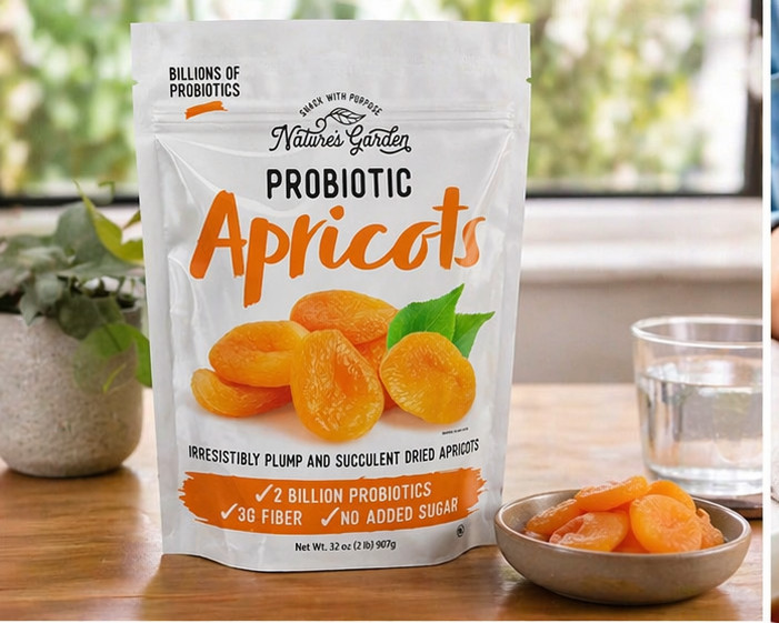 Nature’s Garden Probiotic Apricots Plump Dried Fruit 32 oz