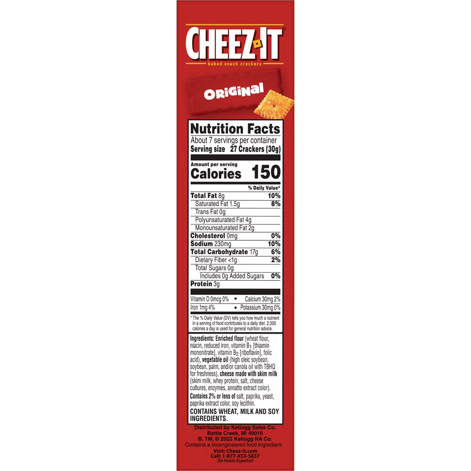 Cheez-It Original Cheese Crackers, Baked Snack Crackers, 21 oz