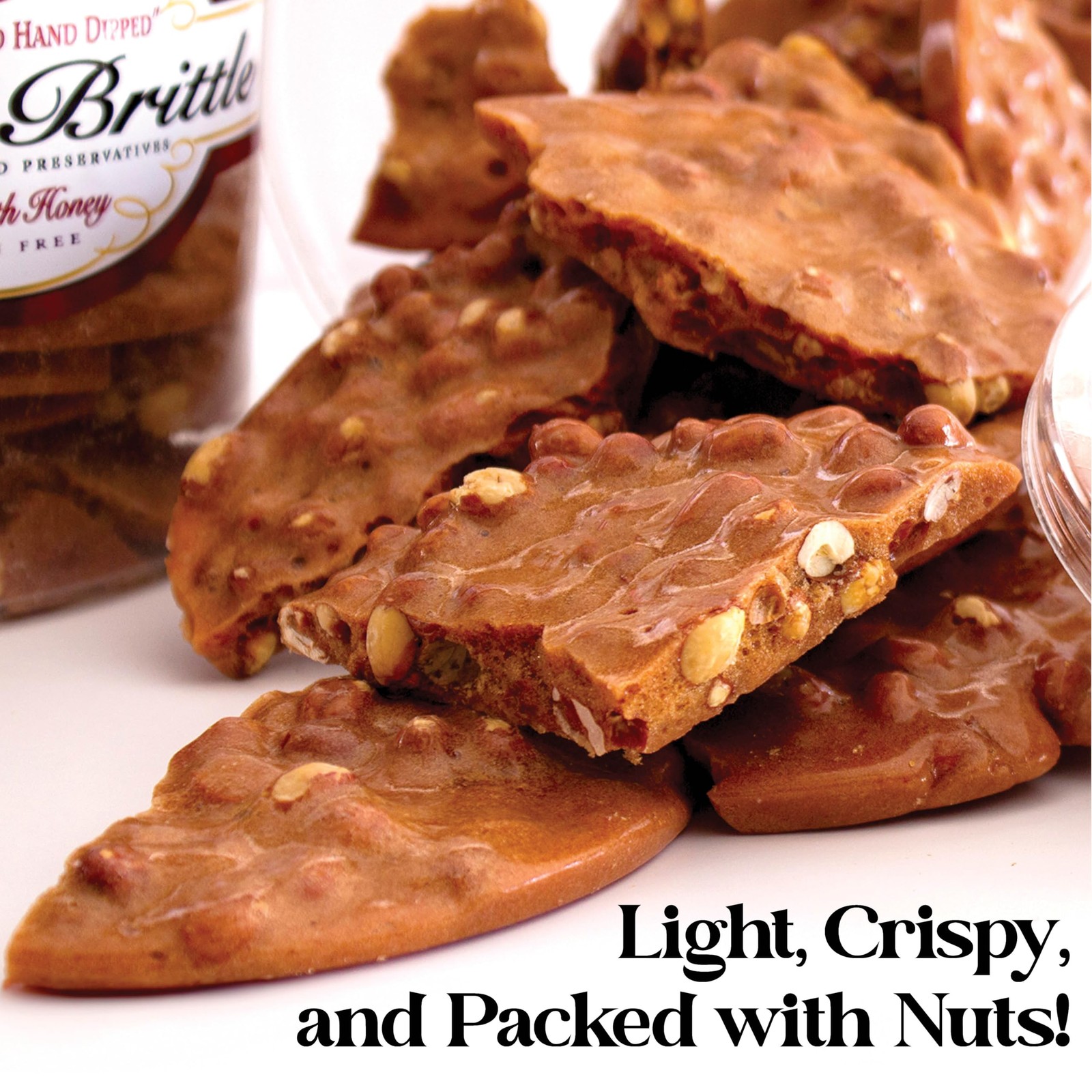Handmade Peanut Brittle Candy Made with Honey 2.3 Lbs All Natural Gluten Free