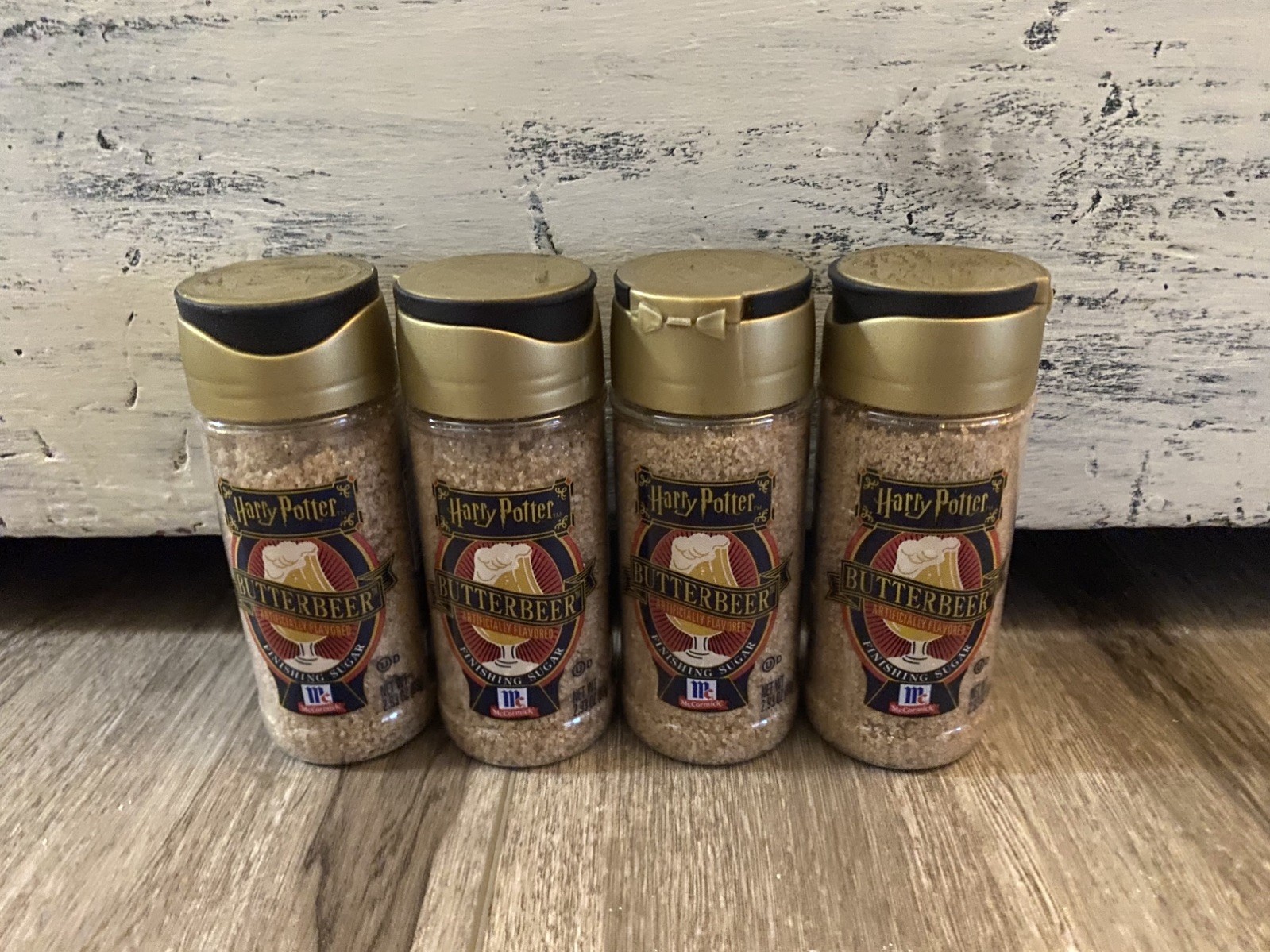 Lot 4 McCormick Harry Potter BUTTERBEER Finishing Sugar 2.93 oz Each Exp 07/2027