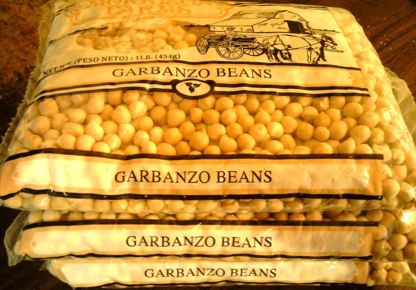 LOT of 5 (five) Morrison Farms Garbanzo Beans/ Chickpeas, 1lb each (BEST BY 8/27