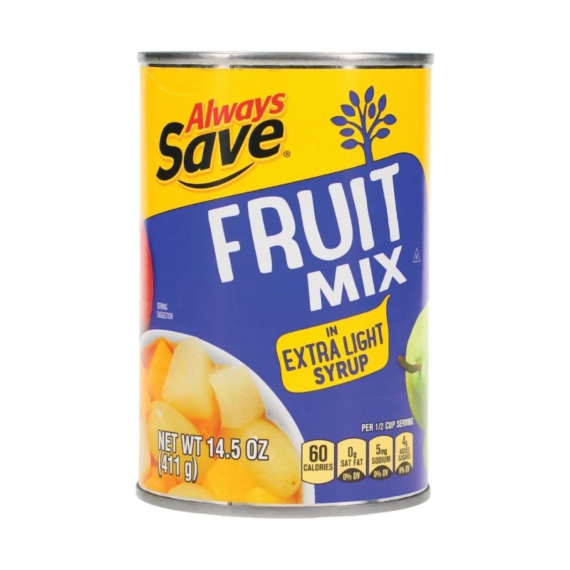 6x Always Save Fruit Mix in Extra Light Syrup Canned Fruit Cocktail Lot New 15oz