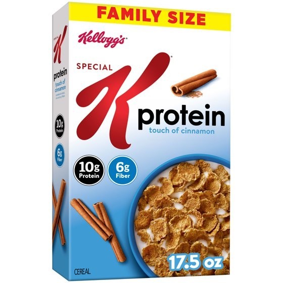 Kellogg’s Special K Cinnamon Protein Cereal 17.5 oz Healthy Breakfast Box