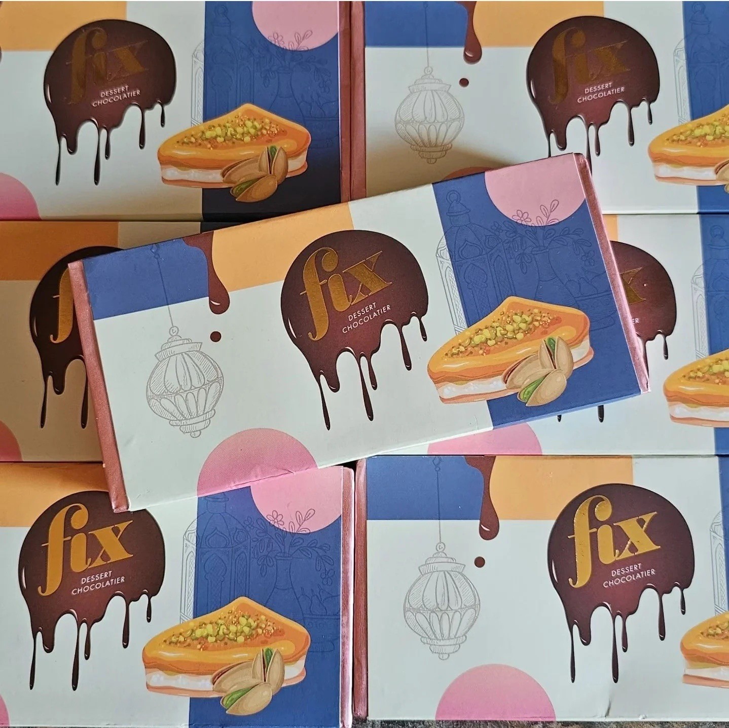 FIX DUBAI CHOCOLATE 200g Milk Chocolate with Rich Filling, Delightful Texture