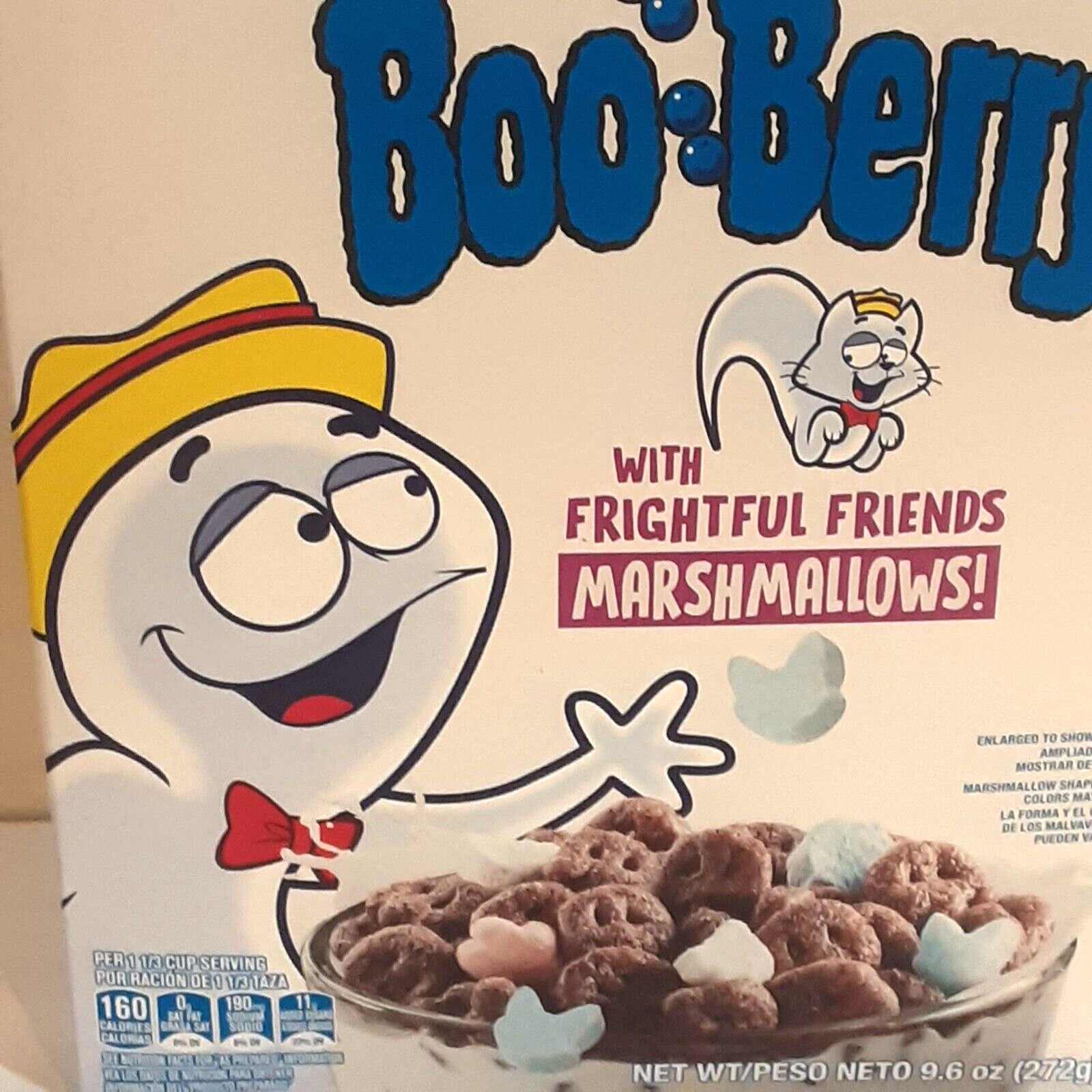 LIMITED HALLOWEEN BOO BERRY MARSHMALLOWS CEREAL 9.6 OZ BOX MONSTER CEREAL