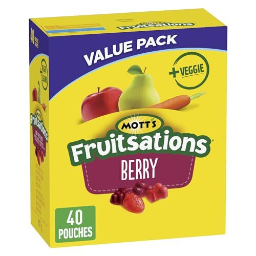 MOTTS – VALUE PACK – Berry Fruit Flavoured Snacks, 40 Pouches, 907 grams