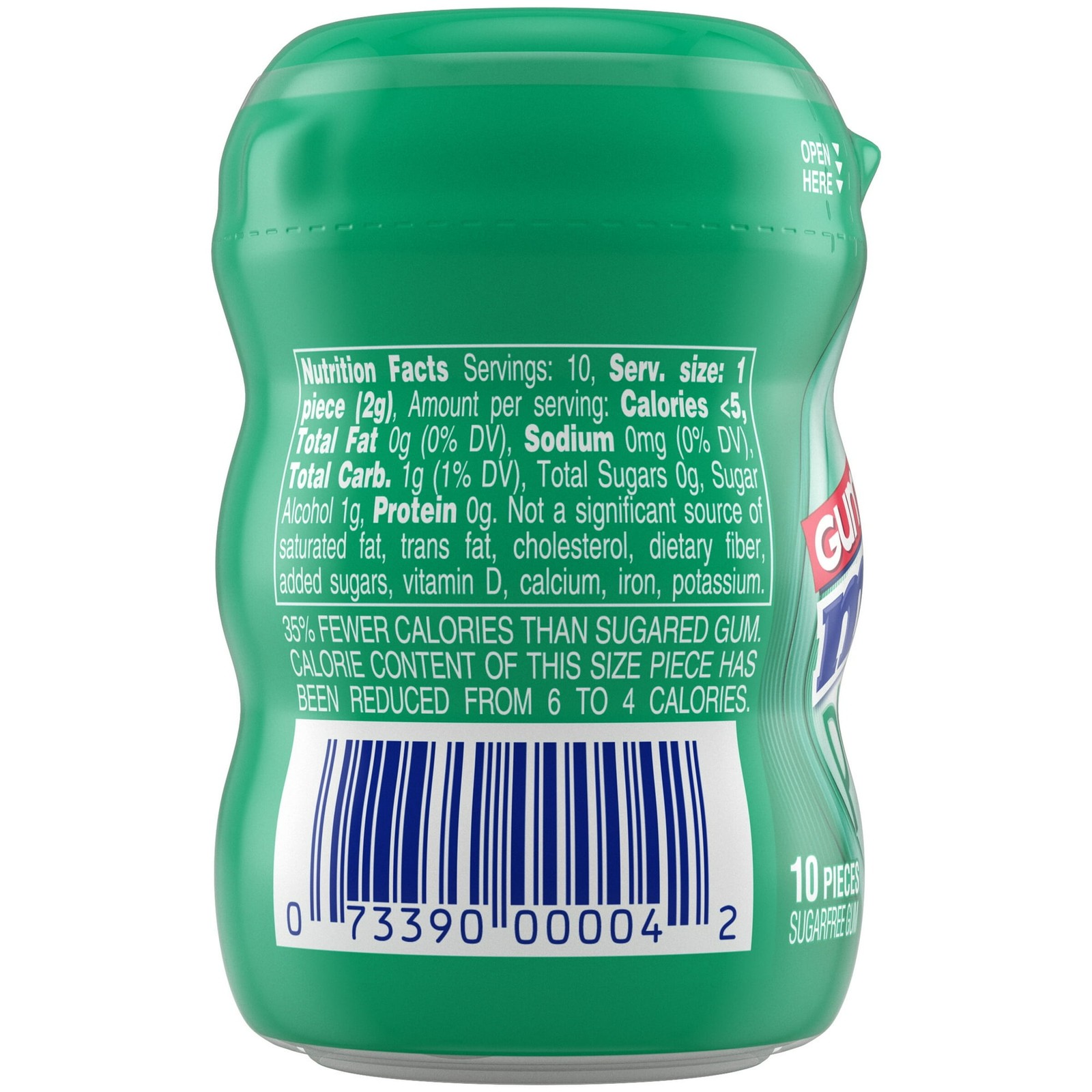 Mentos Gum Wintergreen, 10.0 ea(2 Pack)