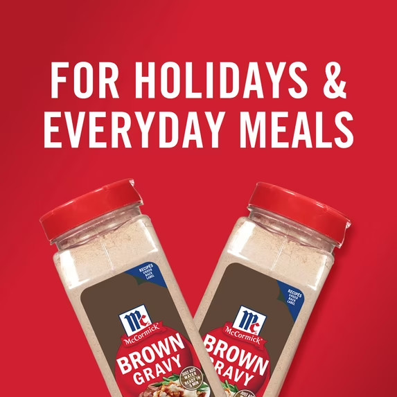 McCormick No Artificial Flavors Country Gravy Mix, 18 oz Bottle NEW