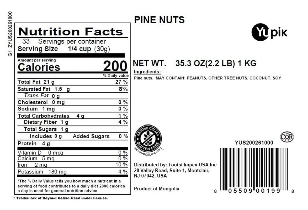 Pine Nuts, 2.2 Lb (35.2 Oz), Raw, Gluten-Free, Kosher, Raw Nuts, Smooth & Creamy