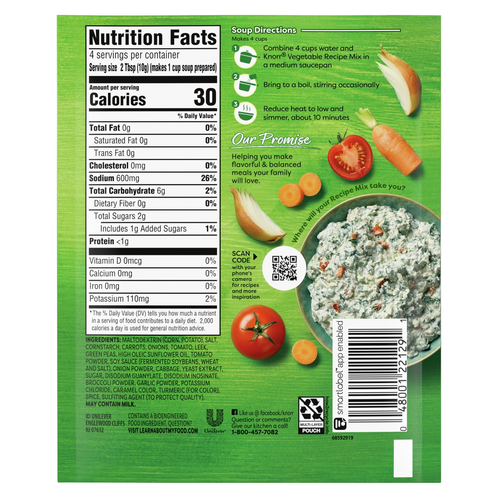 Knorr Recipe and Soup Mix 12 Count 1.4 Ounce (Pack of 12), Vegetable