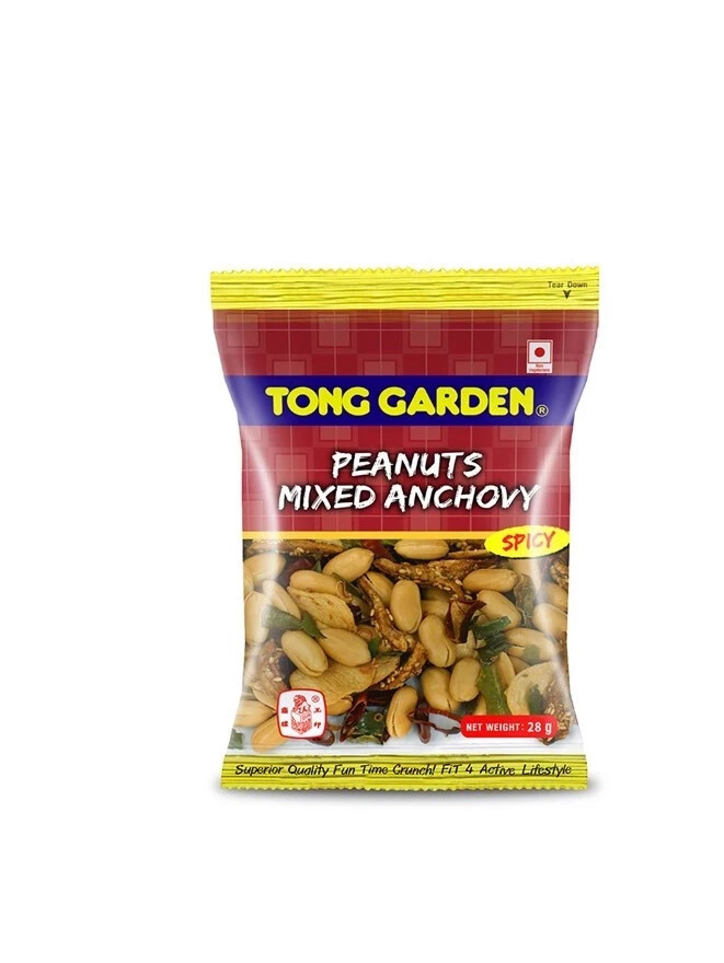 Tong Garden Peanuts Mixed Anchovy Spicy Crunchy Family AllTime Snack 30gx5 packs