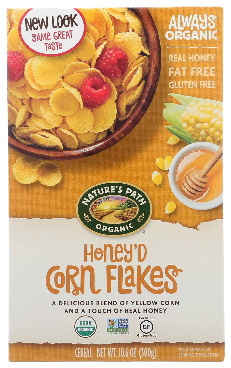 Nature’s Path Organic Honey’d Corn Flakes Cereal, 10.6 Ounce