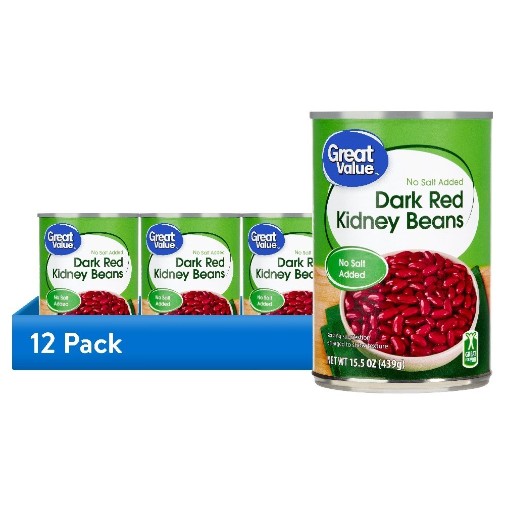 Dark Red Kidney Beans No Salt Added Canned Beans 12 Pack 15.5 oz Cans