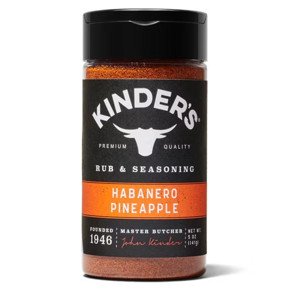 Kinder’s Habanero Pineapple Barbecue BBQ Rub & Seasoning, 5 oz