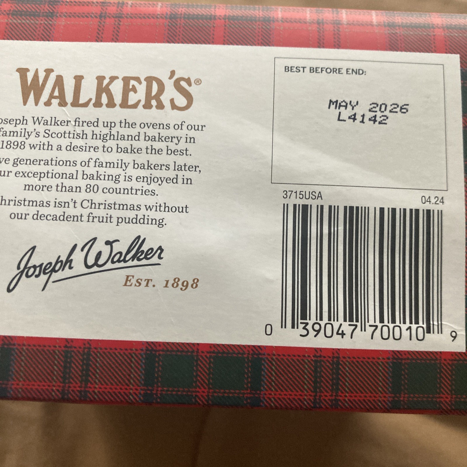 Walker’s Decadent Fruit Pudding 14.1 Oz Product Of Scotland UK