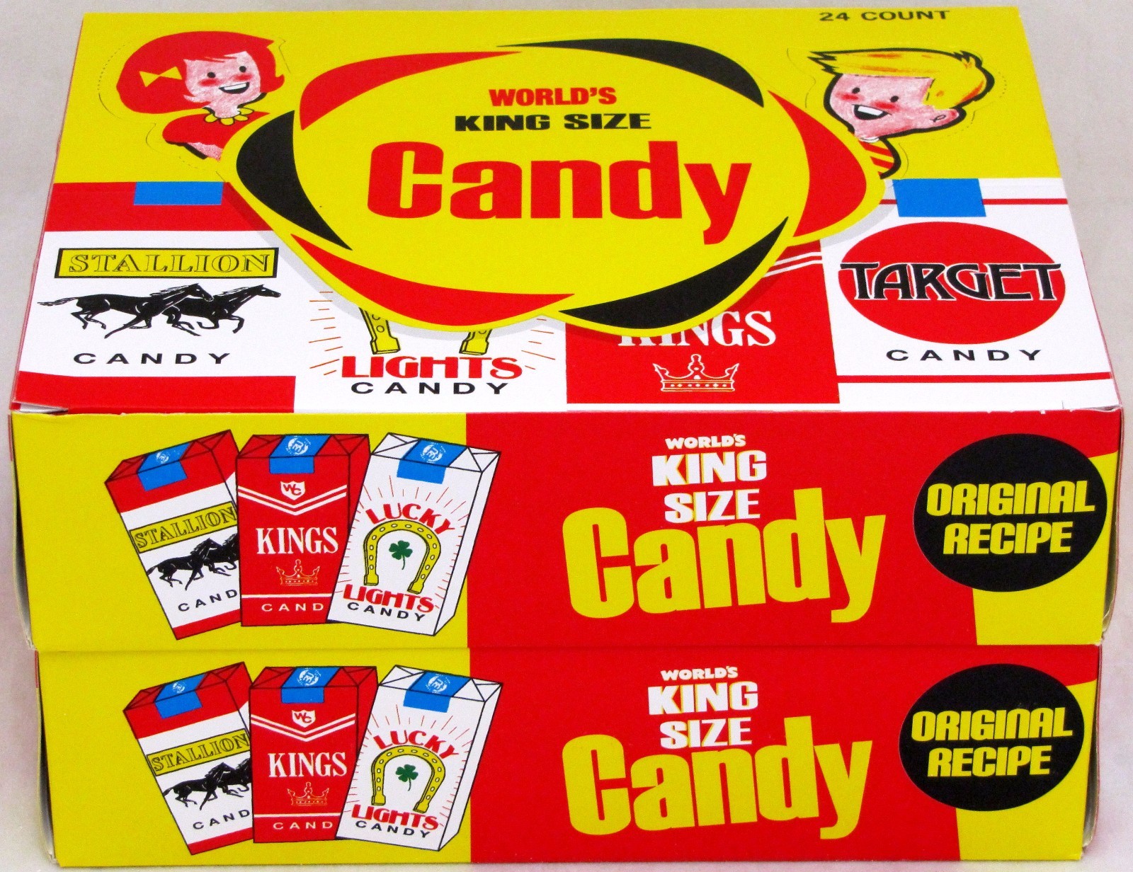 Worlds King Size Candy Cigarettes 2 Boxes 48 Packs Total Bulk Sticks Candies