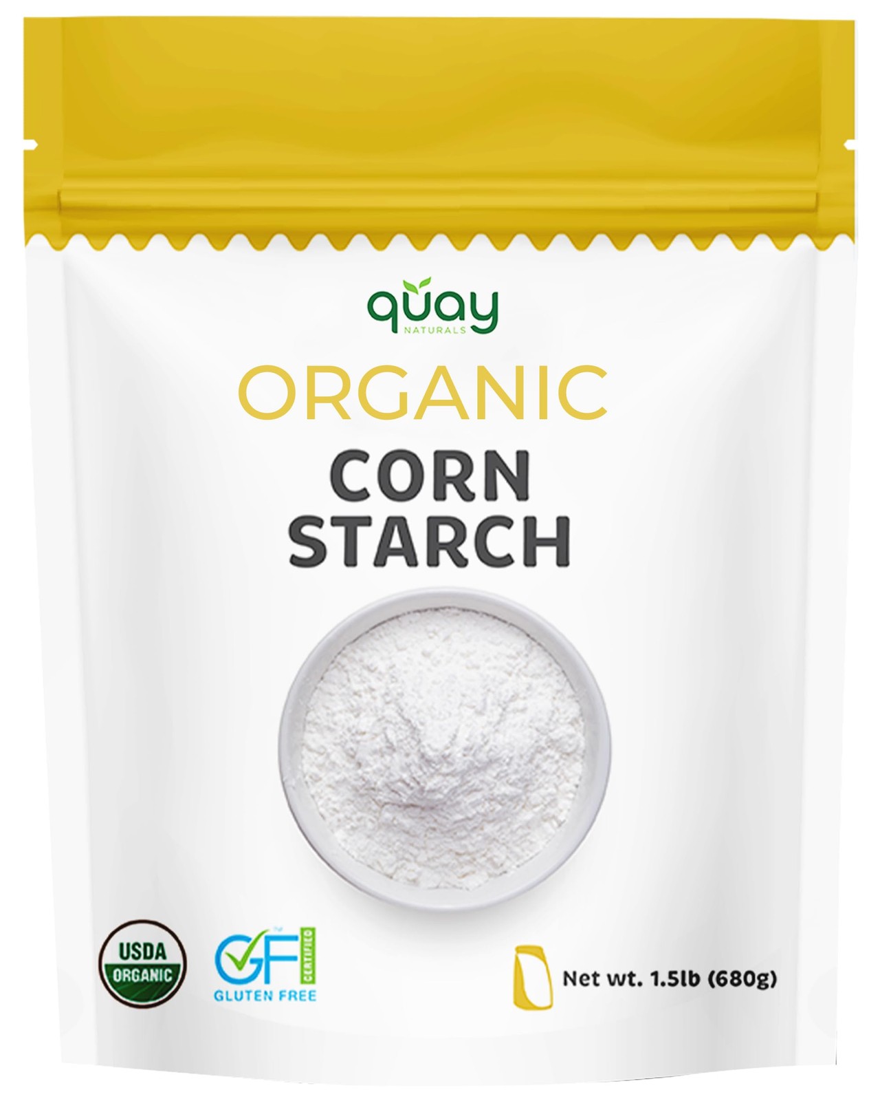 Organic Corn Starch, GlutenFree, Vegan, NonGMO 1.5 Pounds for Baking